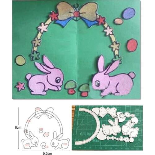 Craft dies metal cutting dies cut die Easter eggs couple rabbit Scrapbooking dies paper knife mould blade punch stencils dies