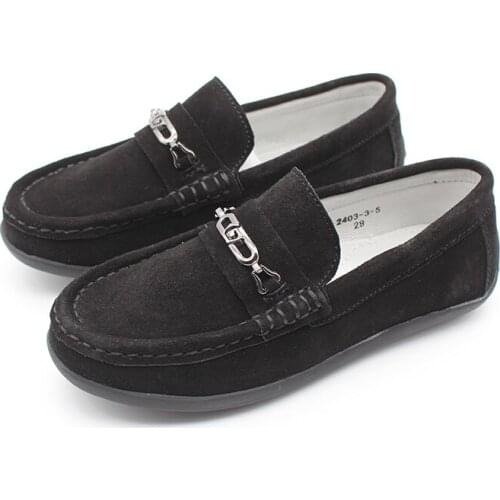 Boys Shoes Kids Suede Leather Loafers Slip On Casual Moccasins Cute Childrens Flat Oxford Driver Boat Shoes 2020 New Fashion