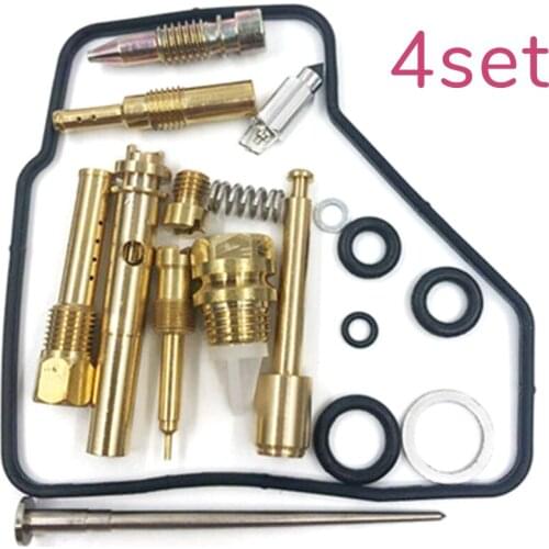 Motorcycle Carburetor Rebuild Kit with Jets Float Needle Valve for Honda VFR400R NC30