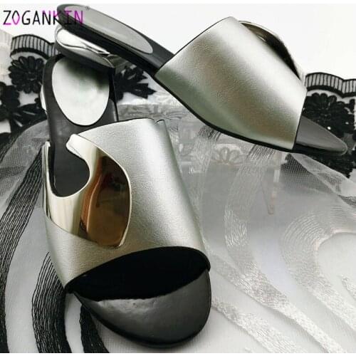 2019 New Autumn Arrivan Special Nigerian Women Slipper African Rainy Season Slipper Italian Office Ladies Shoes For Party