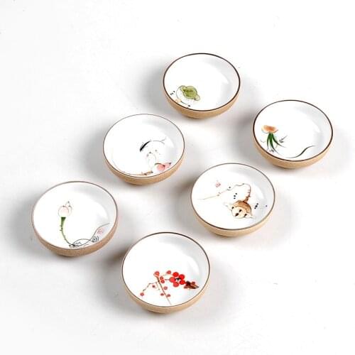 Drinkware Chinese Kung Fu Tea Set Teacup cups Handpainted Ceramic Porcelain for puer Oolong Tea Plum/lotus/goldfish Ceramic Cup