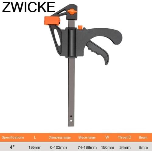 Spreader Work Bar Clamp F Clamp Gadget Tool DIY Hand Speed Squeeze Quick Ratchet Release Clip Kit 4 Inch Wood Working