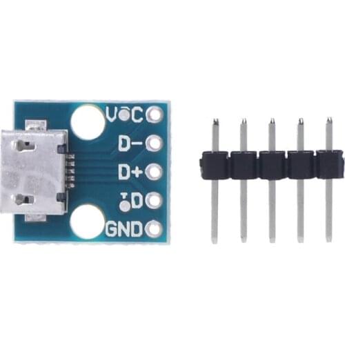 1pc New Female MICRO USB To DIP 5-Pin Pinboard 2.54mm Micro USB Type