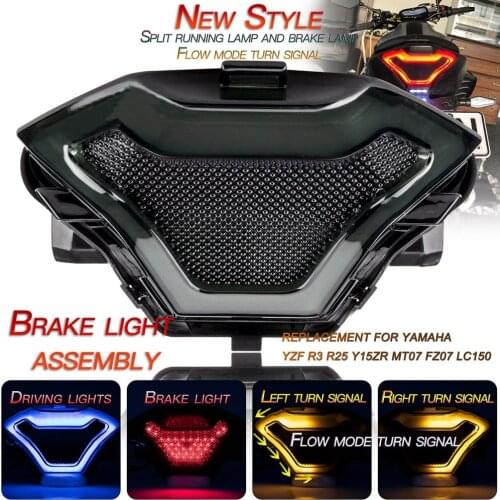 LED Tail Light Motorcycle Brake Light Rear Tail Lamp LED Indicator Turn Signals for Yamaha YZF R3 R25 Y15ZR MT07 FZ07 LC150