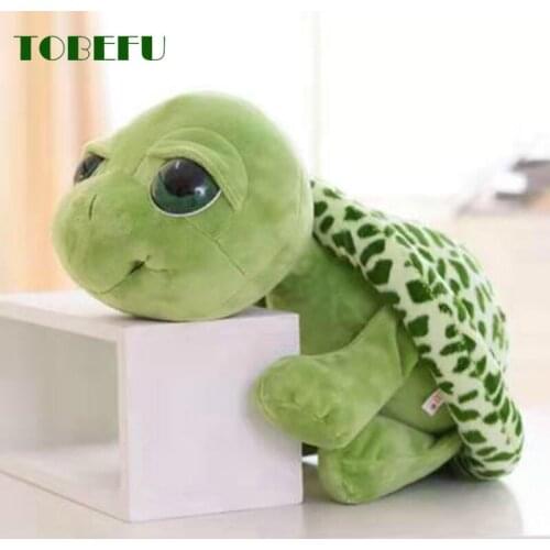 TOBEFU 20CM Big Eyes Turtle Plush Toys Army Green Tortoise Animals Dolls Stuffed Baby Kids Birthday Christmas Gifts