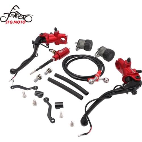 Motorcycle Universal 22mm Brake Clutch Pump System Lever Master Cylinder Oil Hose For HONDA CRF CBR CR