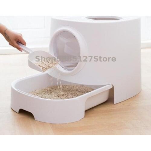 Drawer Cat Litter Basin Fully Enclosed Cat Excrement Basin Large American Card Anti Splash Deodorant Cat Toilet Cat Supplies