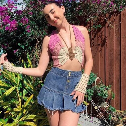 High Waist Denim Skirt Women Solid Pleated Skirt Vintage Pocket Short Skirt Western Style for Spicy Girls Y2K Rough Selvedge