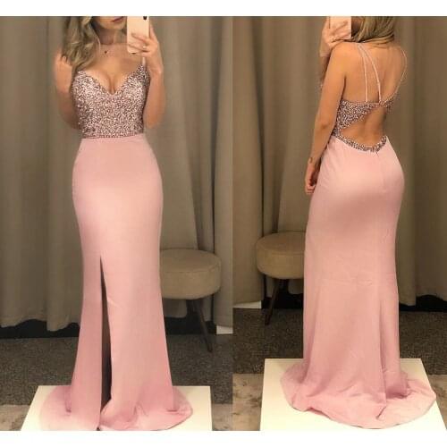 New Womens Sexy Formal Sleeveless V-neck Long Dress Summer Ladies Fashion Bridesmaid Prom Ball Gown Dresses