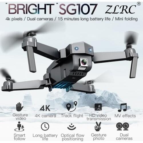 ZLRC SG107 Mini Drone with 4K WIFI 1080P FPV Camera RC Drone 2.4GHZ Quadcopter Optical Flow Quadrocopter Camera Toys VS E58 E68