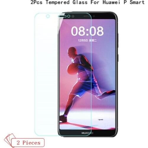 2 PCS Tempered Glass For Huawei P smart Screen Protect on smartphone Enjoy 7S China versions Smudge proof Protective film