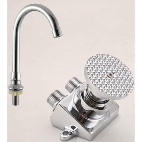 20 PCS Special Offer Promotion Chrome Brass Torneira Faucet Hongjing Type Medical Pedal Tap Switch Foot Basin Leading Laboratory