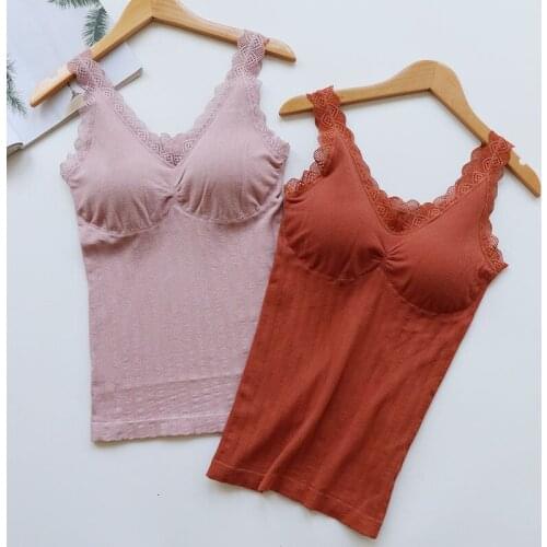 2021 Autumn Winter Thermal Underwear Vest Female Thermo Lingerie Ladies Clothing Warm Top Inner Wear Thermal Undershirt A417
