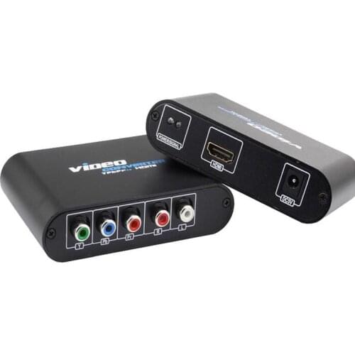 2018 Newest Ypbpr Componet o HDMI Converter for PS2 XBOX WII To HDMI HDTV Video Audio Connector Adapter With 1 USB Power Cable