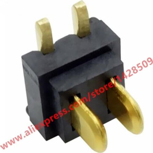 10pcs Miniature 90 Degree Right Angle 2.0mm Pitch Male Socket Battery Connector 2-pin Power Charging Block Adaptor