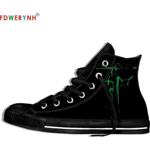 Bodom Band High Top Canvas Mens Casual Shoes Children of Most Influential Metal Bands of All Time Lightweight Shoe for Women Men