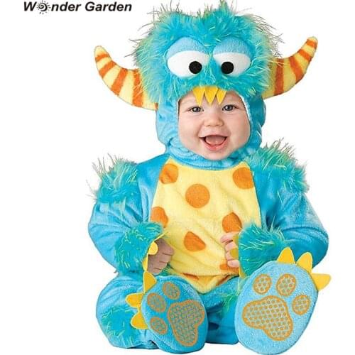 Wonder Garden Toddlers Baby Blue Elf Monster Christmas Halloween Purim Holiday Costume Dress Up Outfit