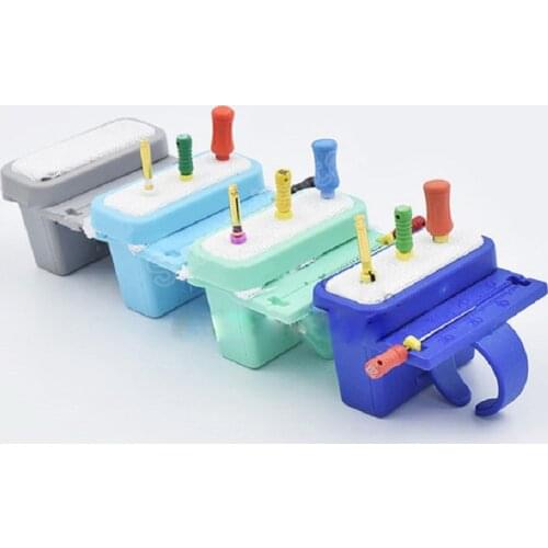 Denta File Holder Finger Block Rulers Span Endo Stand Cleaning Foam Measure Scale Endo Ruler Dental Endodontics Instrument