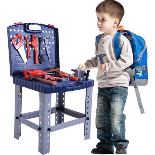 Children Toolbox Kit Simulation Repair Tools Engineering Educational Toys For Boys Plastic Drill Pretend Play Game Kids Gift