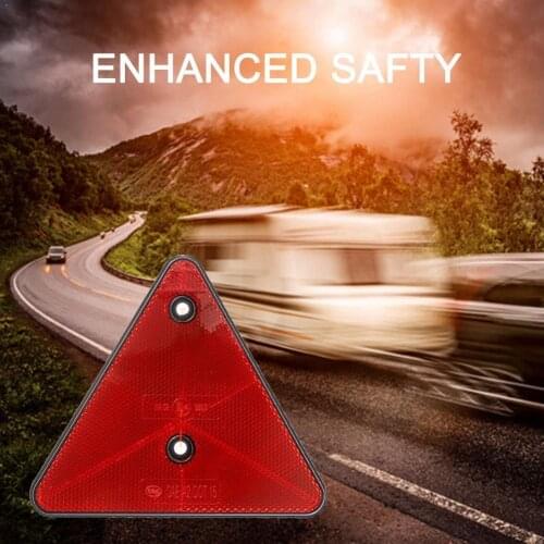 Red Triangular Reflector Screw Fit Rear Triangle For Trailers Waterproof 1pc Caravans Cold Reflector Truck Protection Sun P5D5