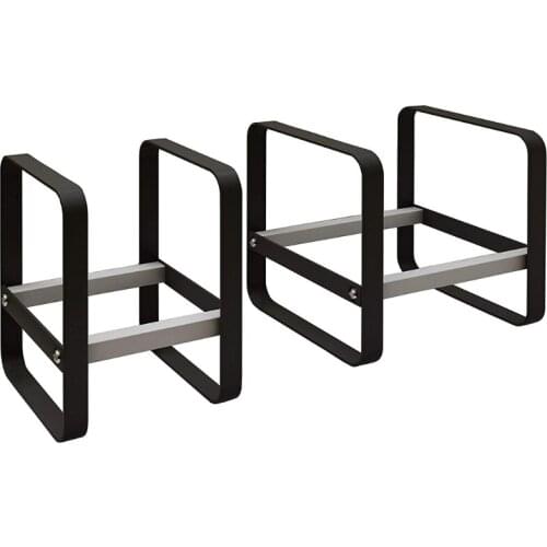 T84E Kitchen Plate Holder Metal Bowl Dish Storage Drying Display Rack Shelf Organizer