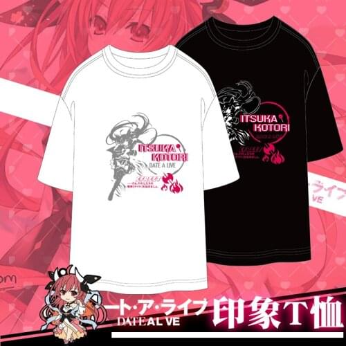 DATE A LIVE Itsuka Kotori Natsumi Japanese Anime Summer Cotton T-Shirt Loose T Shirt Clothes Men Women Short Sleeve Tshirt Tops