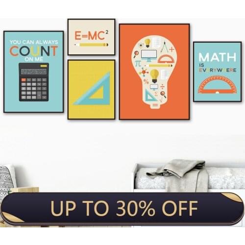 Math Calculator Fibonacci Posters Nordic Canvas Painting Early Education Wall Art Modular Pictures for Study Room Kids Room