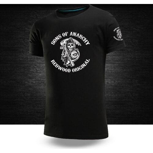 Sons Of Anarchy Logo summer Mens Fashion Leisure Clothing Men Harajuku T Shirts For Man SOA Short Sleeve SAMCRO Print Tops
