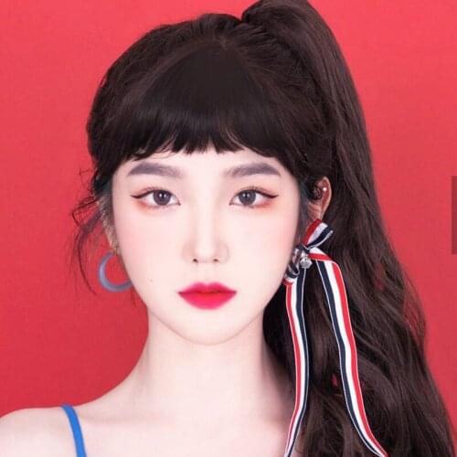 MWSONYA Fashion New Korean hyperbole asymmetric bowknot cotton earrings Elegant Asymmetry student Earrings