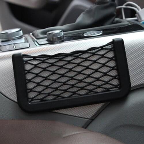 New Hot Car Storage Net Pocket Automotive Car Seat Side Storage Mesh Bag Organizer Smartphone Holder SMR88