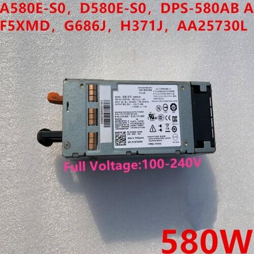 New Original PSU For Dell T410 580W Power Supply A580E-S0 D580E-S0 DPS-580AB A F5XMD G686J H371J AA25730L