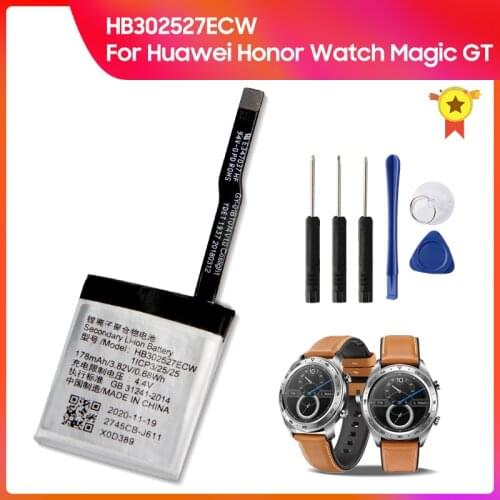 Original Watch Battery HB302527ECW for Huawei Honor Watch Magic GT 178mAh Genuine Replacement Battery