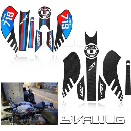 Motorcycle Front Rear Fairing Number Board 3D Gel Protector Tank pad Knee Section Paint for BMW R NINET