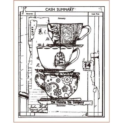 Cup Transparent Clear Silicone Stamp/Seal for DIY scrapbooking/photo album Decorative clear stamp sheets B0182