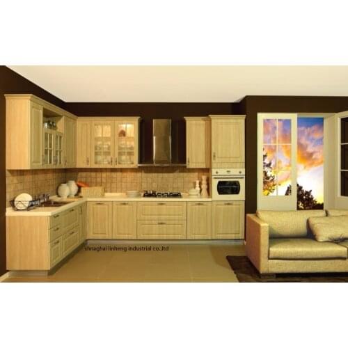 PVC/vinyl kitchen cabinet(LH-PV033)
