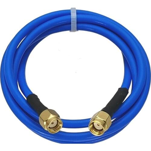 1pce RF Connector RP-SMA Male jack to RP-SMA Male jack RG402 0.141" Coaxial Bule Cable Semi-rigid Flexible Pigtail 4inch~20M