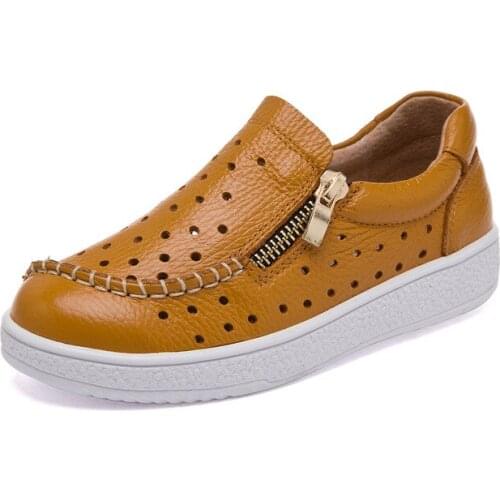Boys leather shoes Childrens Shoes Mother & Kids genuine leather boys fashion shoes zip fretwork solid whole sale hot 2016 new