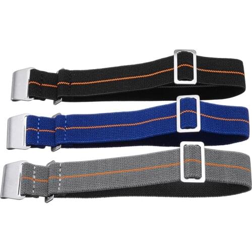 Universal Replacement Elastic Strap Woven Nylon Band Elastic Parachute Style Watch Band Cassual Men Women Bracelet Bands Strap