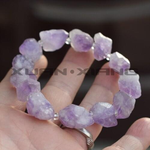 2019 Womens Bracelets Bangles Natural Purple Crystal Stone Bracelet Gift for Females Jades Crystal Fashion Jewerly