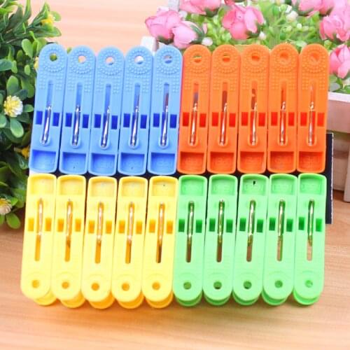 20pcs Laundry Clothes Pins Hanging Pegs Clips Plastic Cabides Hangers Racks Clothespins Kitchen Quality Hangers