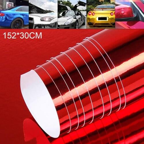 5 Color 30 x152 CM PVC Electroplating Mirror Surface Bright Reflect-light Automobile Repacking Sticker for Car /Motorcycle