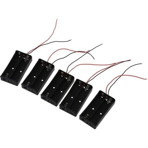5 pcs 2 x 3.7 V 18650 Battery Holder Boxes Cases