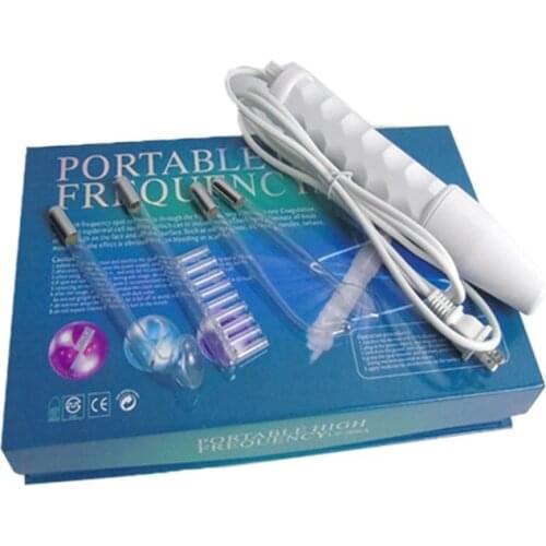 Portable High Frequency D'arsonval Facial wand Electrode Spot Acne Remover Skin Care Face Hair Spa home Salon Beauty Device