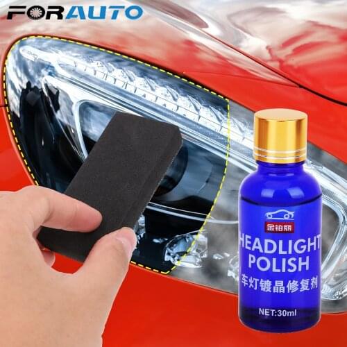 FORAUTO 30ML Car Headlight Repair Oxidation Rearview Coating Headlight Polishing Anti-scratch Liquid Coating Solution Repair Kit