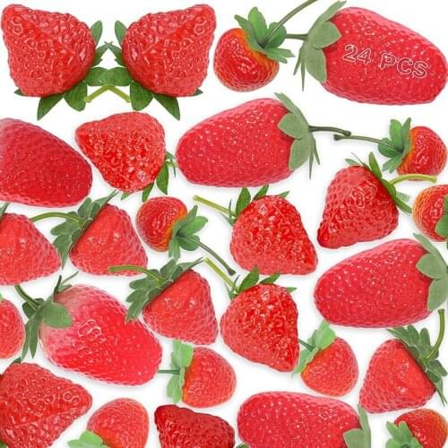 Simulation Strawberries,Artificial Fake Strawberries,Simulation Fake Strawberry Decor Fake Fruit for Strawberry Decor