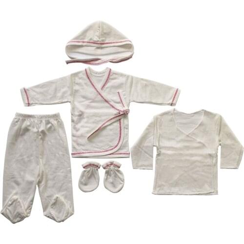 Newborn 5'li Underwear Baby The Zibin Set-Cream fuchsia