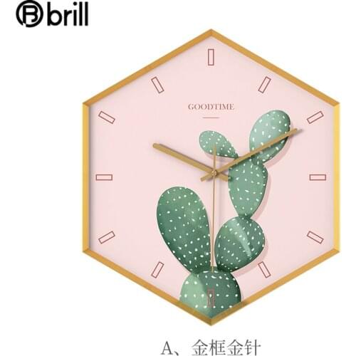 Metal Nordic Wall Clock Simple Silent Digital Wall Clocks Creative Modern Design Hexagon Clocks Wall Home Living Room Decor