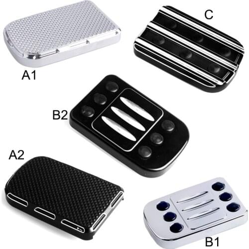 Motorcycle CNC CNC Cut Brake Pedal Foot rest Pegs Pad For Harley Touring Electra Glides FLHT FLTR FLD Road King Dyna 1980-up