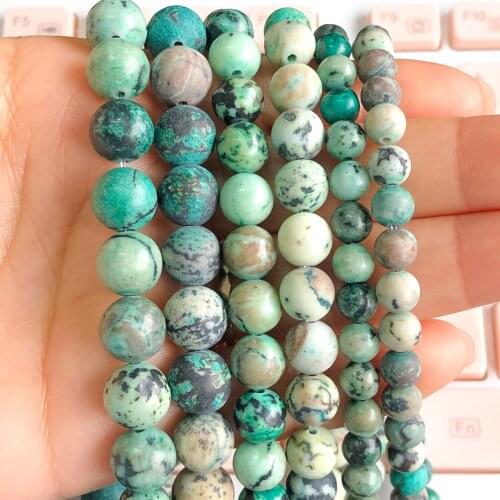 Natural Green Skin Howlite Turquoises Beaded Round Loose Spacer Beads For Jewelry Making DIY Bracelet&Necklace 6/8/10mm 15Inches