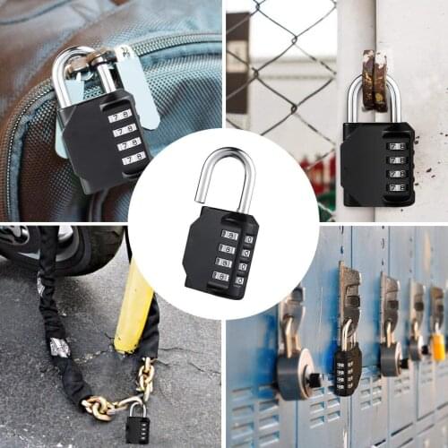 2021 New Digital Door Lock 2PCS 4-DIGITAL LOCK TRAVEL Outdoor Padlock Bicycle Anti-theft Lock Gym Occupational Locker Smart Lock
